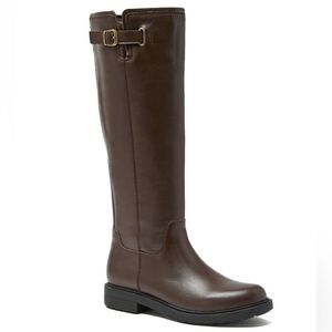 Brand-new Lands' End Dark Brown Wide Knee High Riding Boots